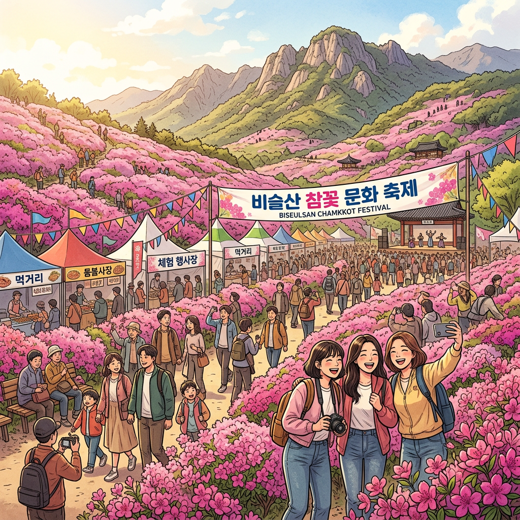 비슬산 참꽃문화제 행사장 풍경