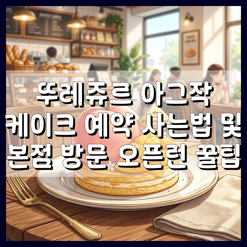 뚜레쥬르 아그작 케이크 예약 사는법 및 본점 방문 오픈런 꿀팁