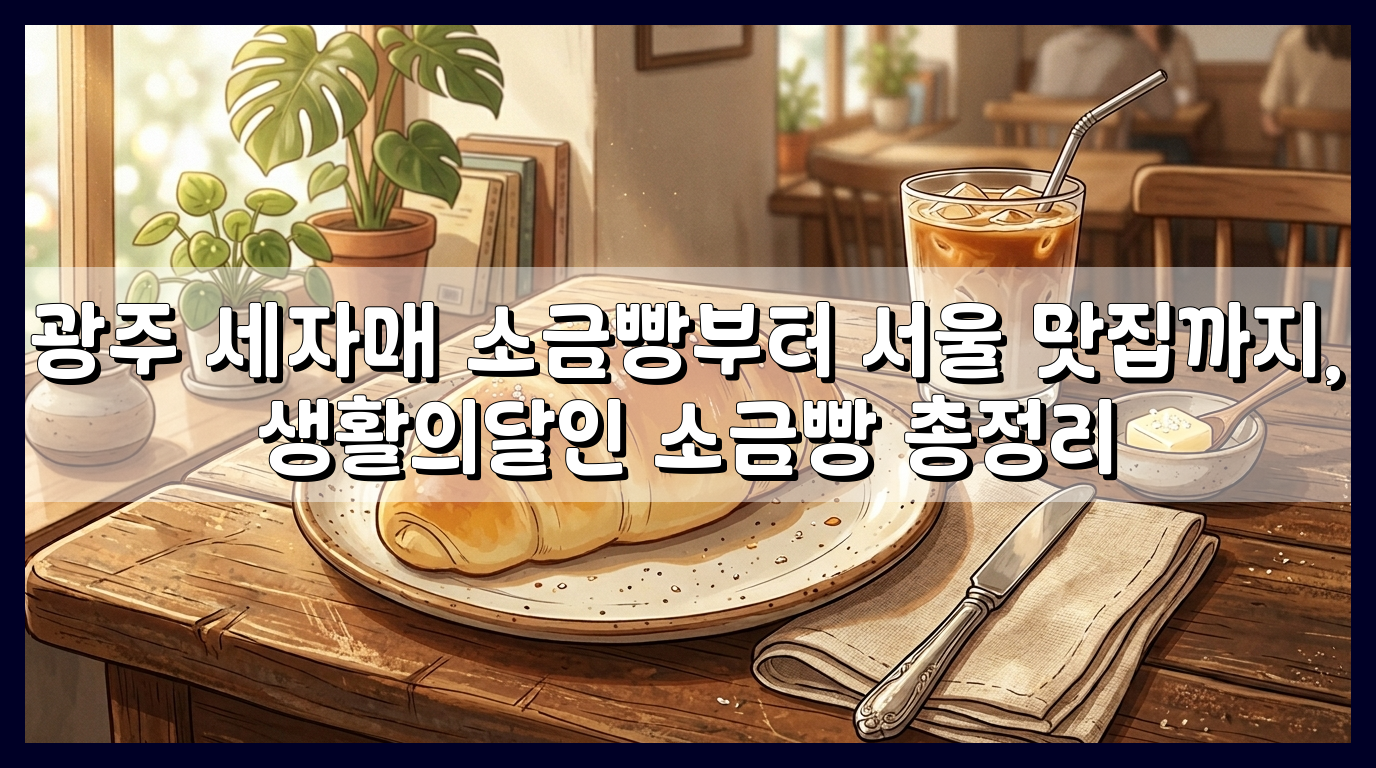 갓 구워진 황금빛 소금빵 이미지