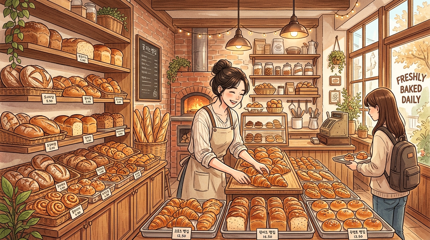 빵집 인테리어 이미지