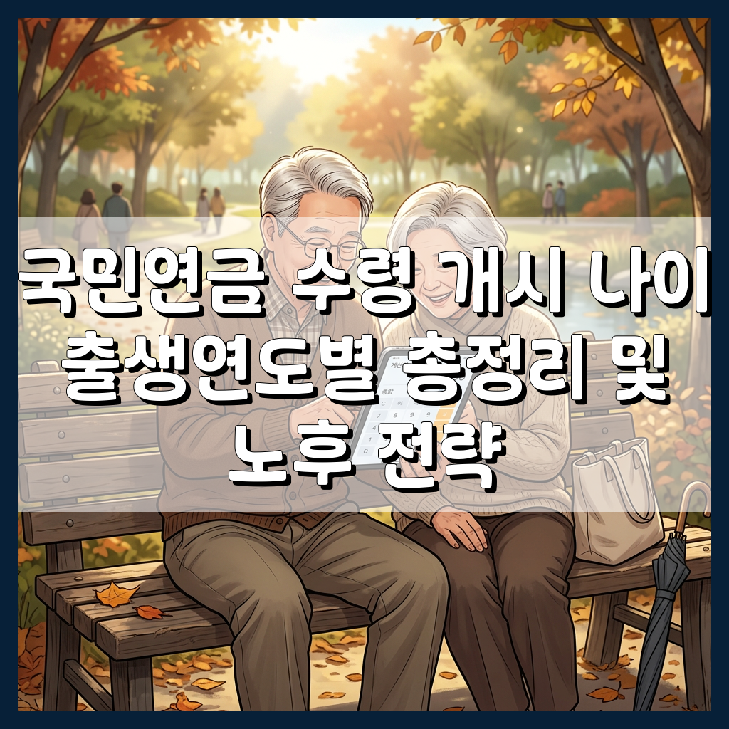 국민연금 수령 개시 나이 출생연도별 총정리 및 노후 전략