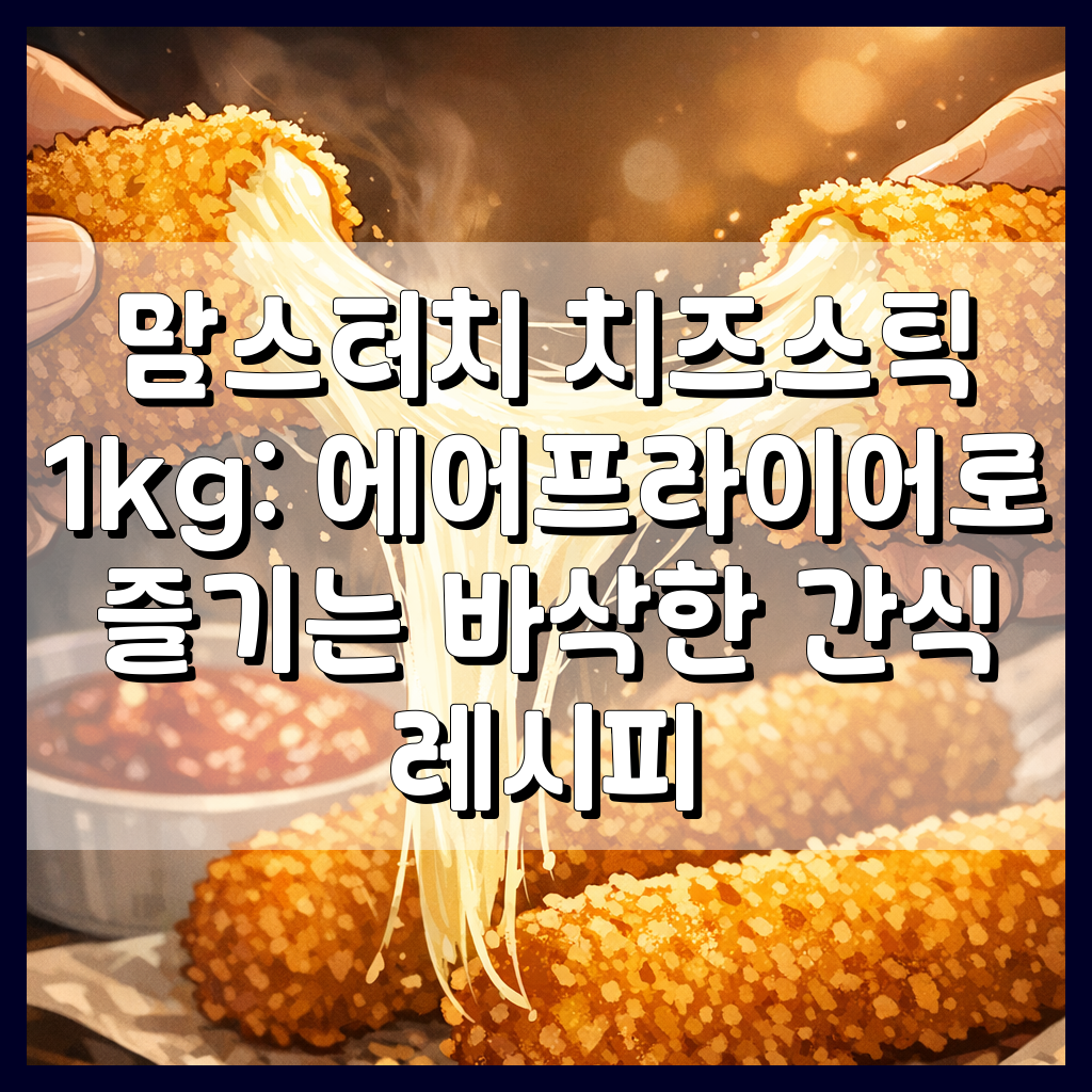 맘스터치 치즈스틱 에어프라이어 요리