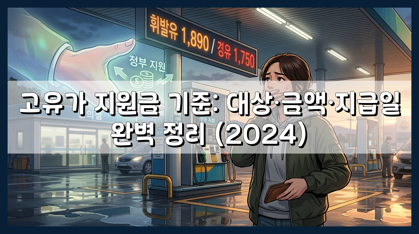 고유가 시대, 유류비 부담을 덜어줄 고유가 지원금 정보