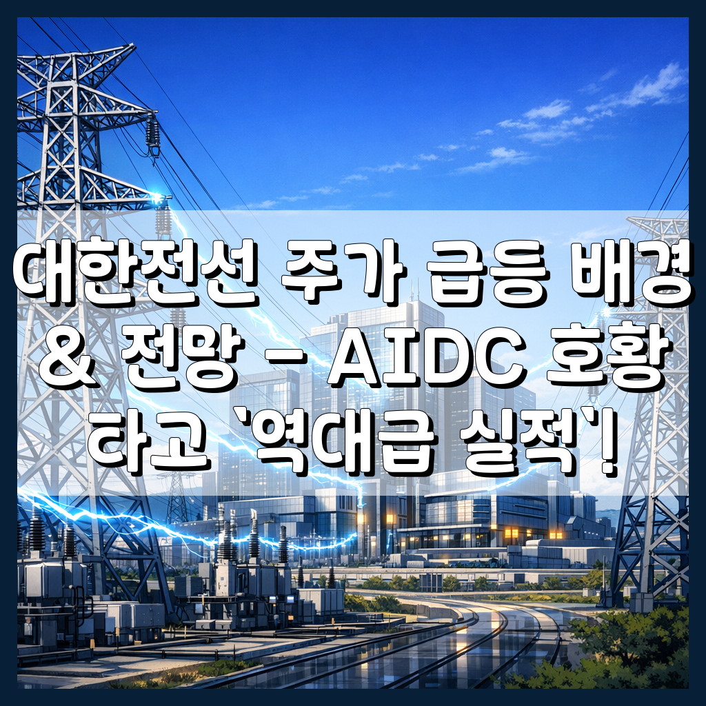 대한전선 주가 급등 배경 & 전망 - AIDC 호황 타고 '역대급 실적'!