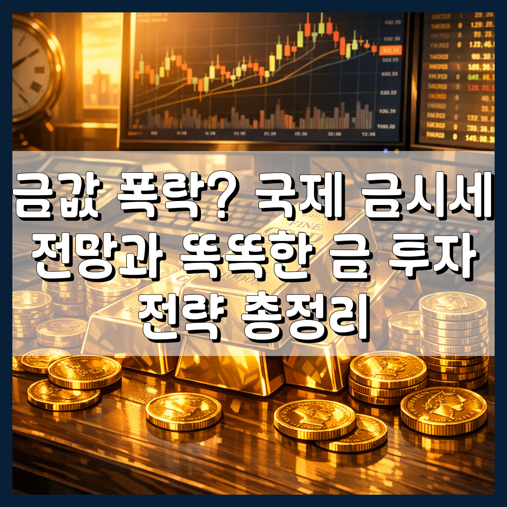 금값 폭락? 국제 금시세 전망과 똑똑한 금 투자 전략 총정리
