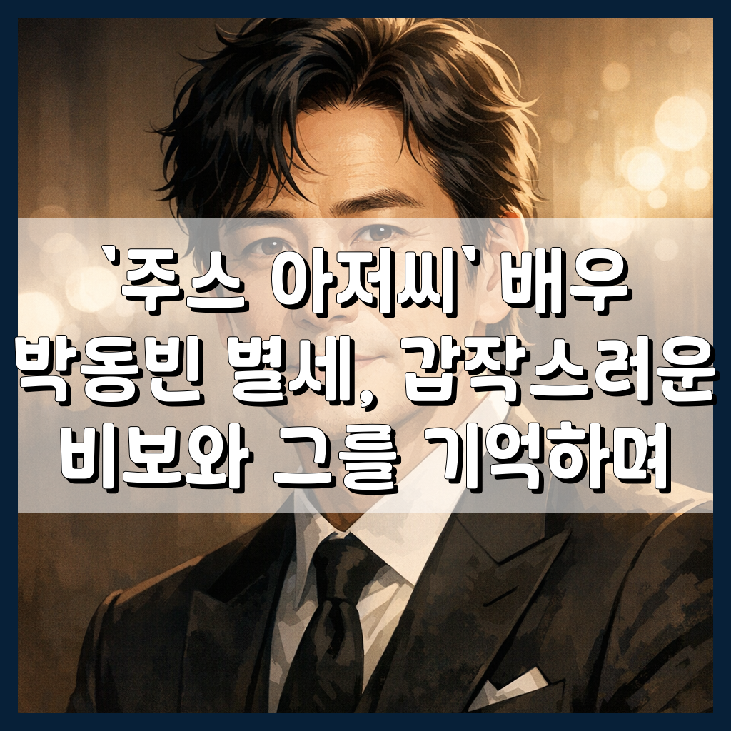 배우 박동빈 추모 이미지