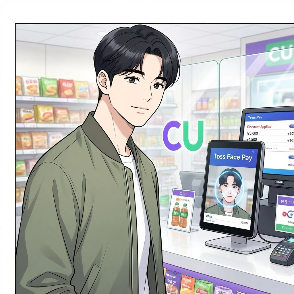 CU 페이스페이 결제 후 농협 포인트 확인