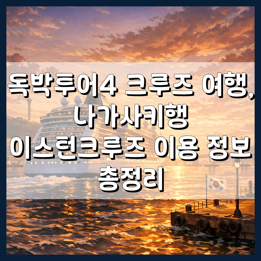 부산항에서 출발하는 독박투어 크루즈 여행