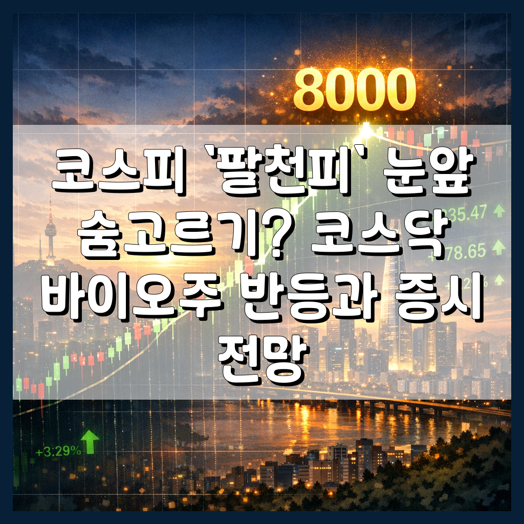 코스피 팔천피를 향해 달려가는 한국 증시 차트