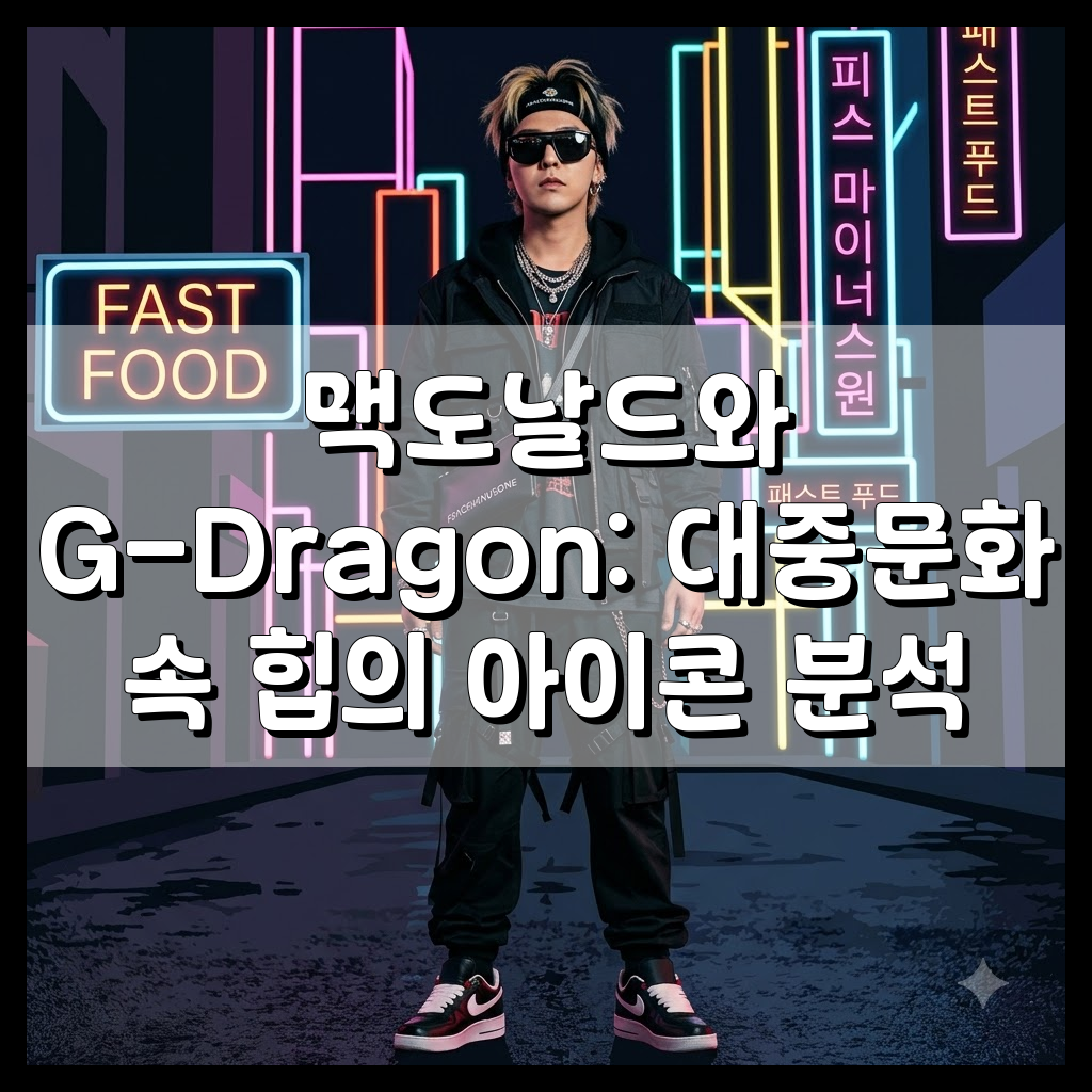 맥도날드와 G-Dragon: 대중문화 속 힙의 아이콘 분석